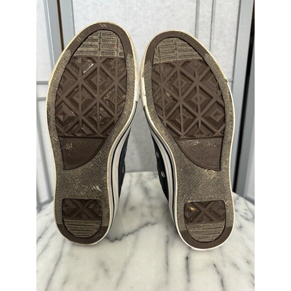 Womens Converse All Stars 557929F BLACK VELVET HIGHT TOP LACE UP SNEAKERS Size 7 - Picture 9 of 9